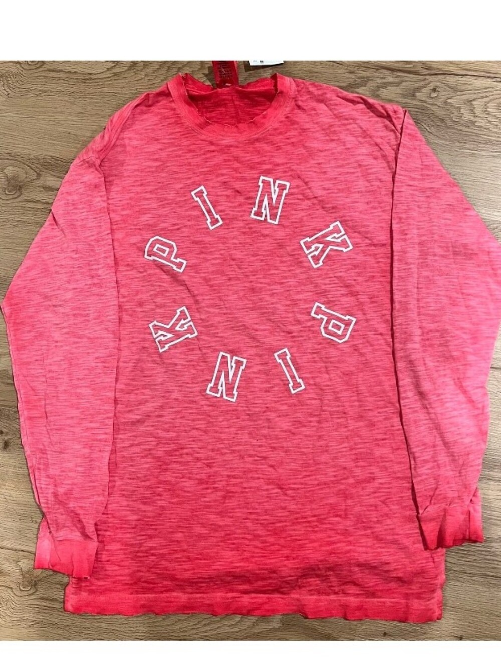 PINK VICTORIA’S SECRET Womens Long Sleeve Cotton Blend Tee T-Shirt Size Xs